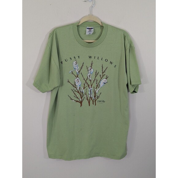 Vintage Petal Pets Adult Unisex Green Cats  Parody T-shirt Sz XL - Picture 1 of 10